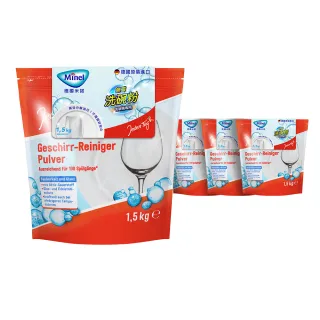 【Minel米諾】洗碗機專用無磷洗碗粉1.5kg*4入(無刺鼻香味/強效去油/全機型適用)