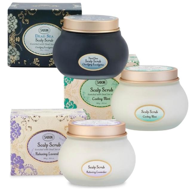 【SABON】死海鹽頭皮磨砂膏 300g(舒緩薰衣草/沁心薄荷/淨煥尤加利.國際航空版)