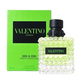 【VALENTINO 范倫鐵諾】Valentino Donna Born in Roma Green Stravaganza 訂製羅馬淡香精(綠) EDP 100ml