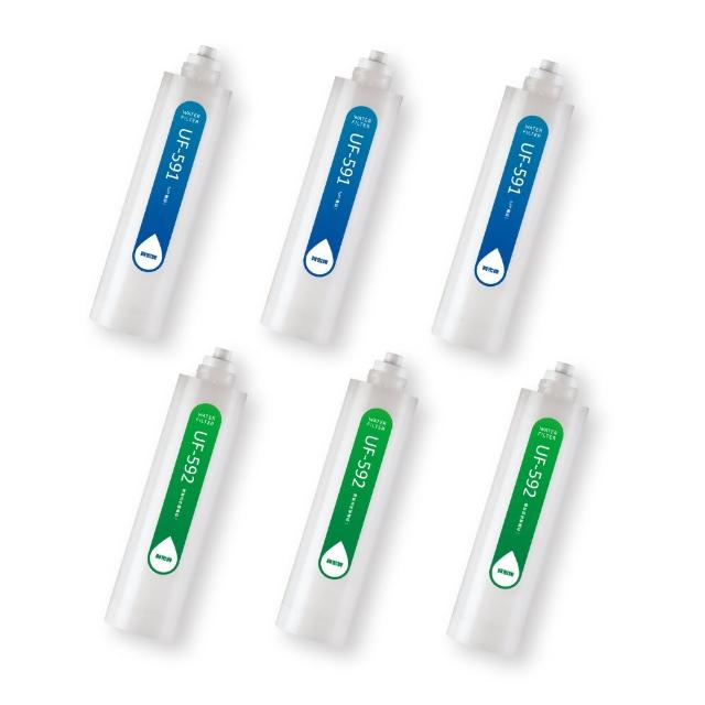 【賀眾牌】賀眾牌NSF認證DIY超值組MF-1(MF-1內含濾芯UF-591*3、UF-592*3)