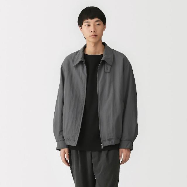 【MUJI 無印良品】男撥水加工拉鍊外套(墨灰/黑色/淺灰)