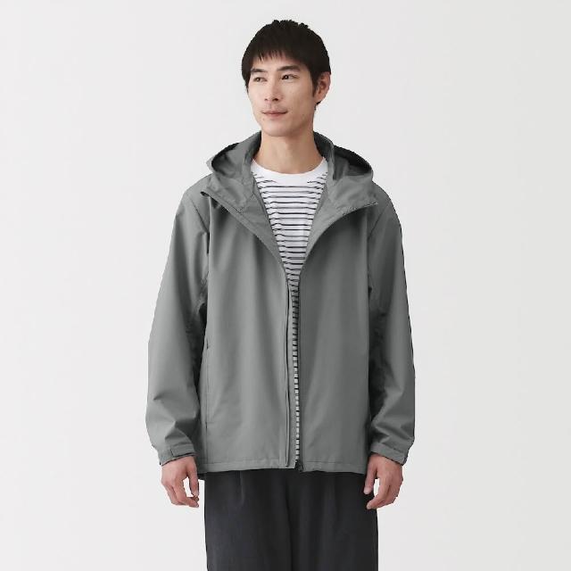 【MUJI 無印良品】男透氣撥水加工連帽外套(灰色/黑色/米黃/米色/煙燻綠/暗藍)
