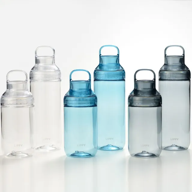 【LIPPY】日本製手提式Tritan透明水壺-1000ML (安全耐用 可拆洗 輕便水壺)