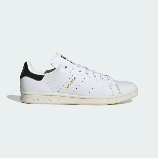 【adidas 愛迪達】Stan Smith 男女 運動休閒鞋 經典 史密斯 皮革 百搭 奶油底 白黑(JH7429)