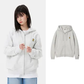 【Wacky WiLLY】官方旗艦館 經典KIKY徽章連帽外套(UNI連帽外套 淺灰色)