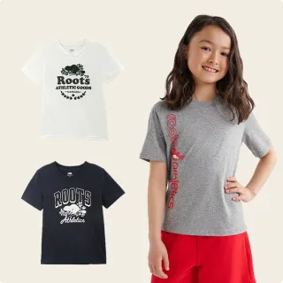 【Roots】大童款-精選Roots 海狸LOGO短袖T恤或洋裝(多款可選)