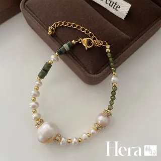 【HERA 赫拉】天然巴洛克珍珠綠茵手鍊項鍊 H115013002(  天然珍珠 巴洛克 綠茵 項鍊 手鍊)