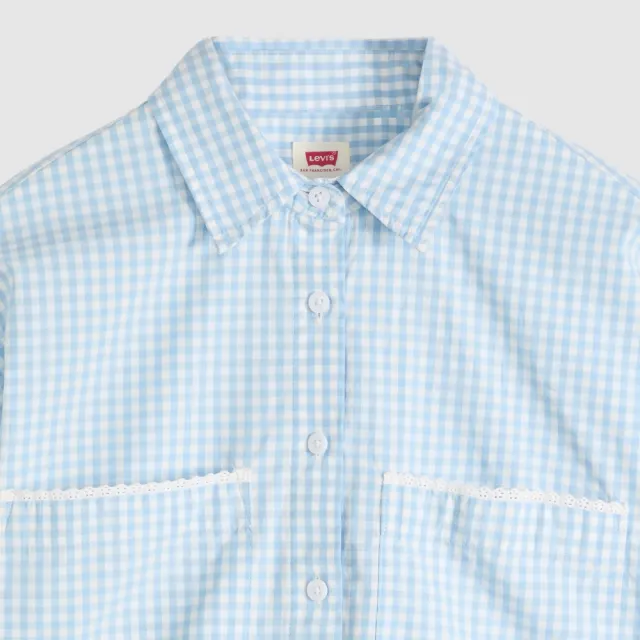 【LEVIS】Levi”s 襯衫 格紋襯衫 藍色襯衫 女生上衣 熱賣單品 005O8-0000