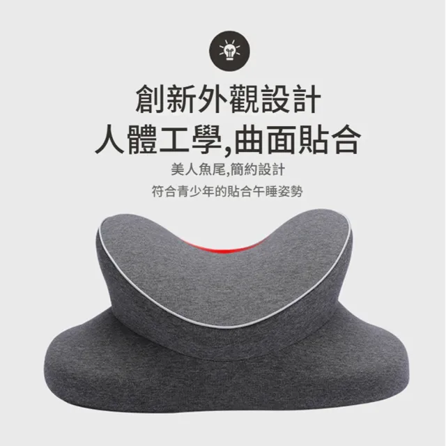 【ANTIAN】記憶棉慢回彈兒童午休趴睡枕 午睡護頸趴趴枕 辦公室舒適防手麻透氣午睡枕 開學季