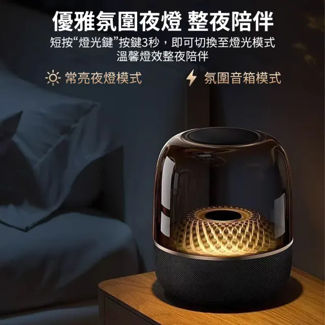 琉璃藍牙音響 家用電腦兩用 小型重低音炮 炫光設計桌面音響(音箱、透明音箱、炫彩)