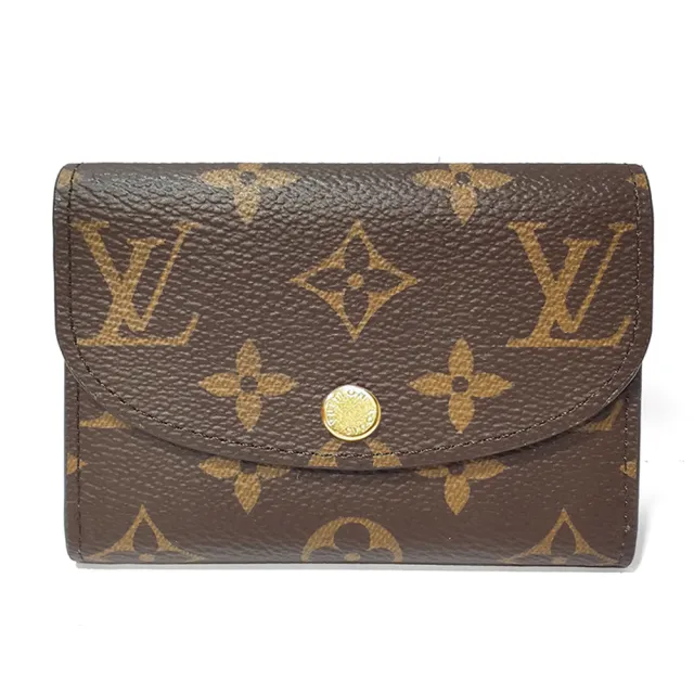 【Louis Vuitton 路易威登】M41939 經典Monogram花紋帆布ROSALIE信封式卡包/零錢包(紫紅色)