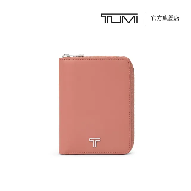 【TUMI】Belden 拉鍊式皮革護照套 - 粉陶色 (TUMI 官方旗艦店)