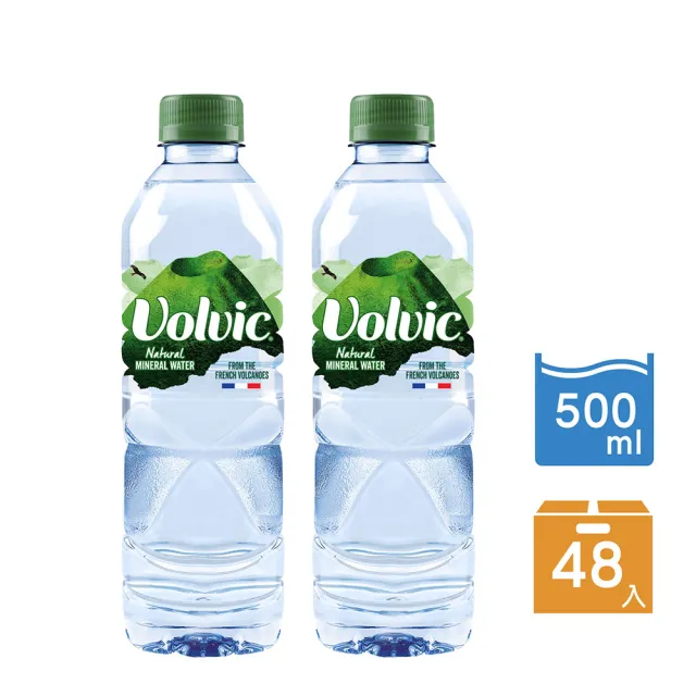 【Volvic富維克】礦泉水500mlx2箱 共48入(官方直營賣場)