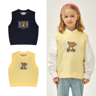 【MARITHE FRANCOIS GIRBAUD】官方旗艦 童款塗鴉熊提花針織背心(多款任選)