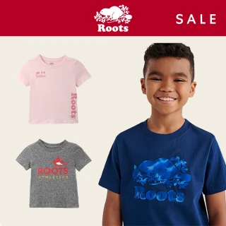 【Roots】童款-精選Roots 經典海狸LOGO短袖T恤或洋裝或短褲(多款可選)