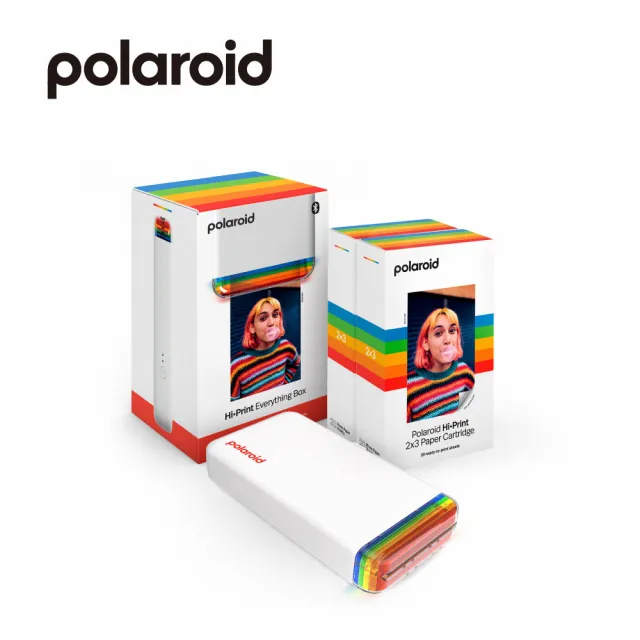 【Polaroid 寶麗來】手機相片印表機EB版 2x3 內附40張相片紙 公司貨(DHE1/DHE2)