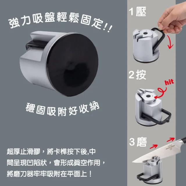 【DIAMOND CHEF】省力快速電動磨刀器 磨刀機 磨刀石(灰藍色/奶茶色)
