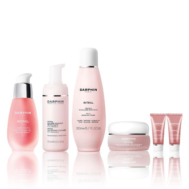 【DARPHIN 朵法】粉刺肌退紅救星組(全效舒緩精華30ml+全效舒緩淨膚水200ml+全效舒緩潔面慕絲125ml)