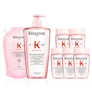 【KERASTASE 巴黎卡詩】粉漾芯生髮浴永續組(清爽型/一般型髮浴500ml+清爽型補充包500ml)