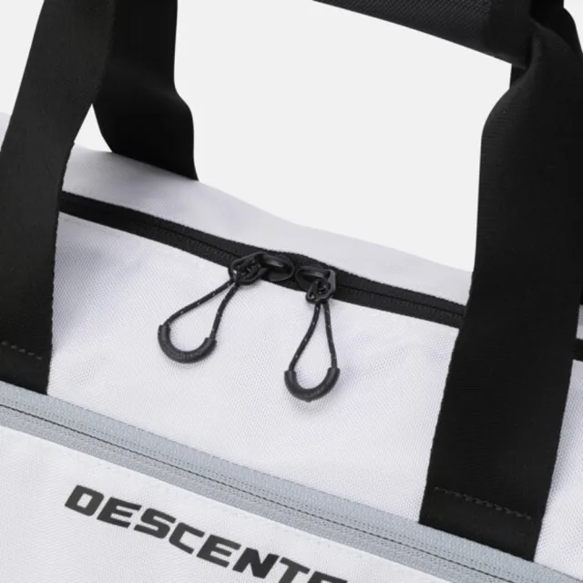 【DESCENTE】手提包 健身包 運動包 旅行包 TRAINING COMPACT GYM BAG 15 白黑 SR123TBG1A-WHT0