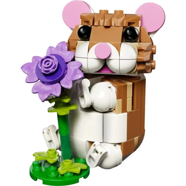 【LEGO 樂高】創意百變系列3合1 31376 可愛倉鼠和花朵(三合一玩具 DIY積木 兒童玩具 動物玩具)