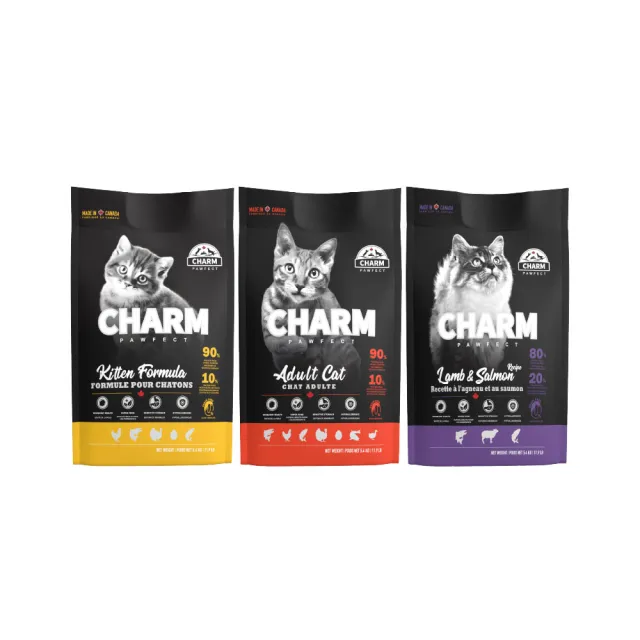 【CHARM 野性魅力】經典無穀貓飼料5.4kg(幼貓配方、成貓配方 、羊肉鮭魚配方)