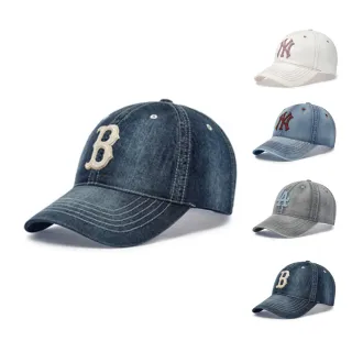 【MLB】復古水洗刷舊可調式軟頂棒球帽 洋基/紅襪/道奇隊(3ACPB126N-多款任選)