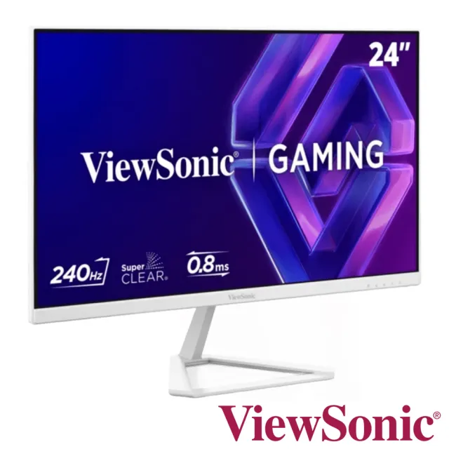 【ViewSonic 優派】VX24G30-W 24型 240Hz 電競螢幕(G-Sync/HDR/0.8ms/相容PS5/IPS)