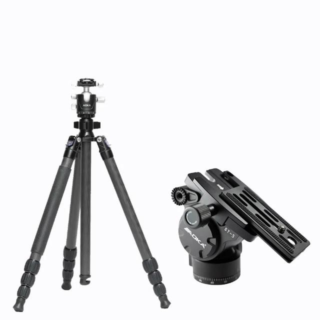 【AOKA】TK-PRO 294CL + ST-5 油壓雲台181cm增高版 二號四節專業碳纖維三腳架 套組