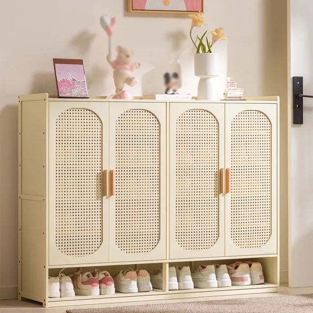 仿藤編工藝八層60CM長收納鞋櫃(鞋架/層架/收納櫃/鞋櫃/置物架/儲物櫃)