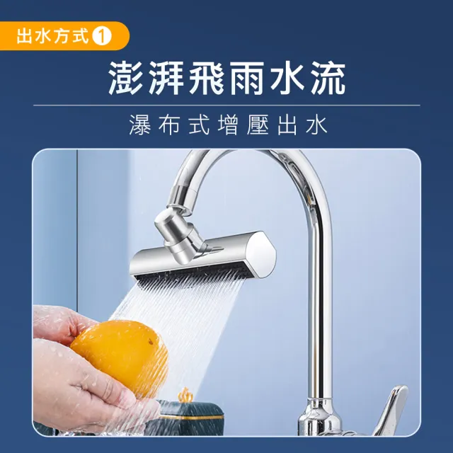 萬向旋轉水龍頭 廚房水龍頭 出水嘴瀑布 面盆龍頭 水龍頭花灑 水槽水龍頭(旋轉水龍頭 165-MAF3)