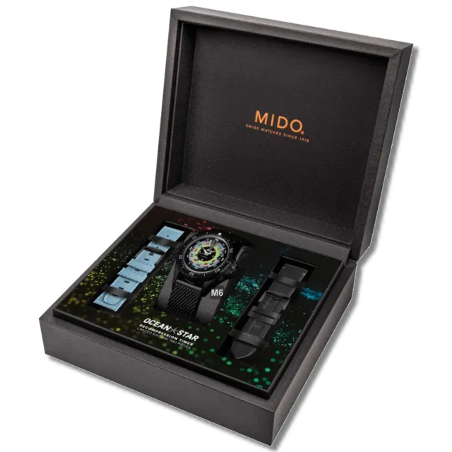 【MIDO 美度】限量1961套組 Ocean Star海洋之星彩虹減壓全黑限量40.5㎜ M6(M026.807.33.051.00)