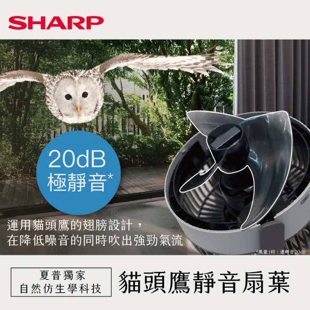 【SHARP 夏普】自動除菌離子3D清淨循環扇(PK-18S02T-B)
