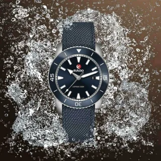 【Rado 雷達表】鈦金屬大面款 Captain Cook庫克船長200米機械錶45㎜織帶 R01(R32501206)