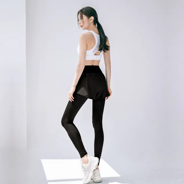 【BODYAIR】任2入 假兩件包腹柔韌九分褲(瑜珈.運動.慢跑.透氣.舞蹈.運動褲)