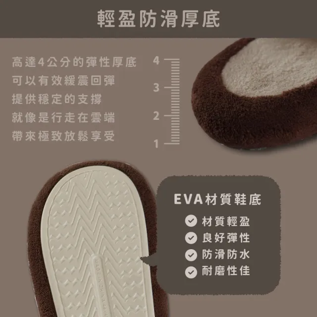 【飛航模飾】WARM-HEARTED™ 珊瑚絨x仿免毛 絨毛室內拖鞋(贈牛皮紙禮盒 保暖 防滑)