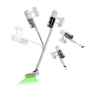 【Roborock 石頭科技】獨家新機!H60 可彎折x毛髮零纏繞x綠光顯塵 抗敏大吸力無線手持吸塵器(H10A3A)