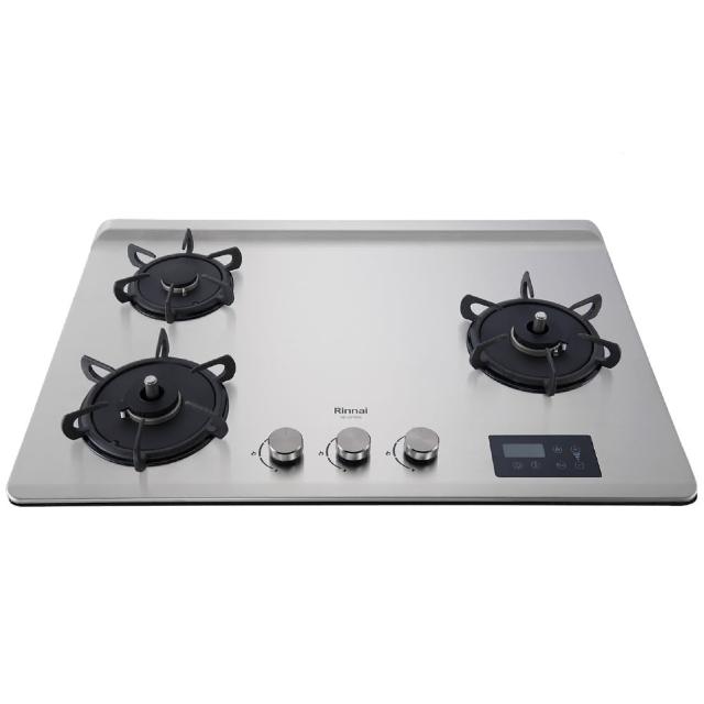 【林內】檯面式緻溫不銹鋼三口爐RB-A3760SR(基本安裝)