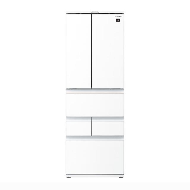 SHARP夏普 SJ-GK51AT-W 504L 六門變頻冰箱，白色系設計，寬65 x 深68.4 x 高183.8 cm，重量106kg，產地泰國。採用R600a環保冷媒，能源效率第1級，變頻馬達省電耐用，全機及壓縮機保固1年，含基本安裝，BSMI許可R3B801。適合大家庭使用，提供充足儲物空間與高效冷藏效能，是最佳夏普冰箱選擇。