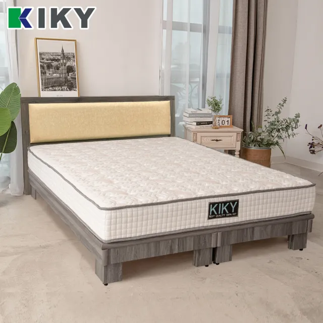 【KIKY】凱特耐磨貓抓皮靠墊二件床組雙人加大6尺(床頭片+高腳六分床底)