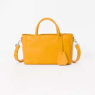 【uniarts】歐系真皮優雅兩用小手提包-小(艷黃)