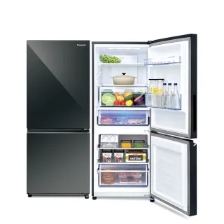 【Panasonic 國際牌】58H快配★255公升一級能效玻璃門雙門變頻冰箱-鏡面鑽石黑(NR-B261VG-X1)