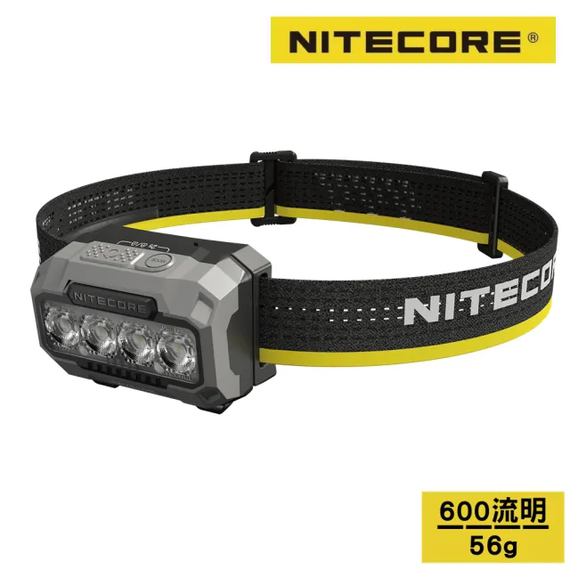 【NITECORE】多用途雙電源戶外頭燈-附背夾 黑色／600流明 HA23 UHE