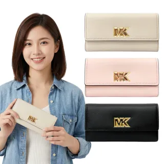 【Michael Kors】專櫃款Mimi系列 大容量Saffiano十字紋牛皮長夾｜經典雙折設計/3色選