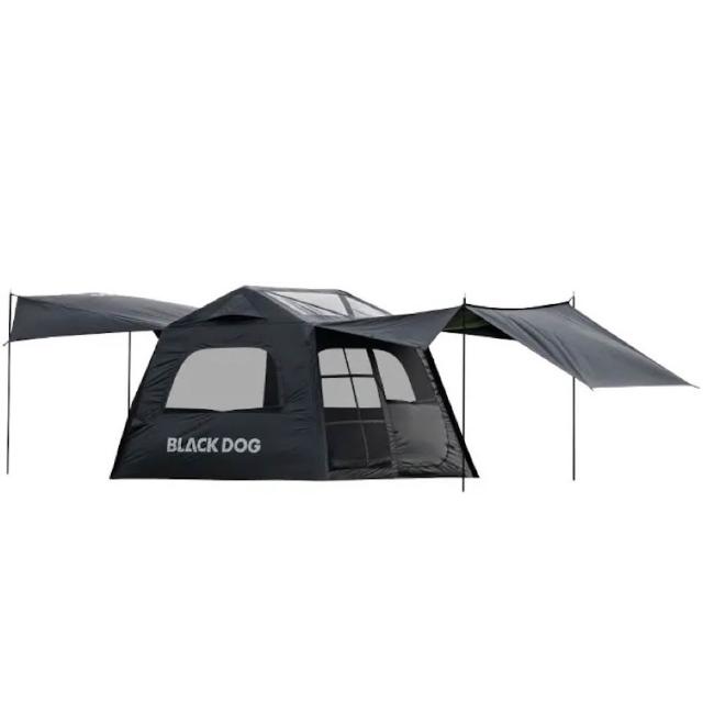 【Blackdog】黑狗 霧島6.0 充氣帳篷 送無線打氣機 自動充氣帳篷 速搭帳 黑化帳篷 3-4人雙翼天幕