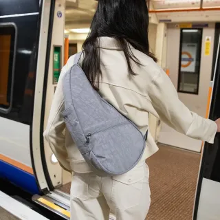 【HEALTHY BACK BAG】官方直營-基本款 TEXTURED NYLON SMALL 斜背包-銀河灰 男包 女包 側背包 斜背包