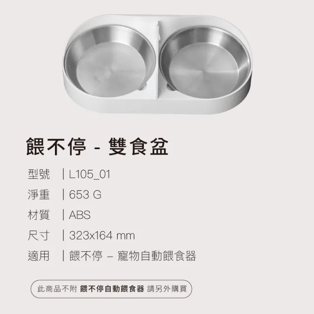 【grantclassic】餵不停 LuxNourish 貓狗自動餵食器配件 雙碗盤(官方品牌 單獨雙碗配件無主幾)