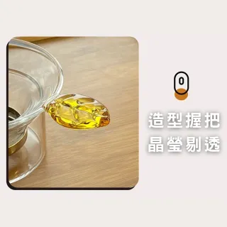 【Glass King】GK-523 鈦金玻璃茶漏組 不鏽鋼茶漏 玻璃茶隔 茶葉過濾網 鍍鈦濾網
