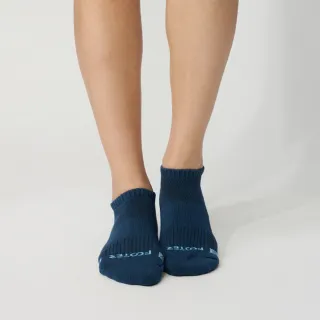 【FOOTER】單色逆氣流運動氣墊船短襪-女款-全厚底(T31M-藍)