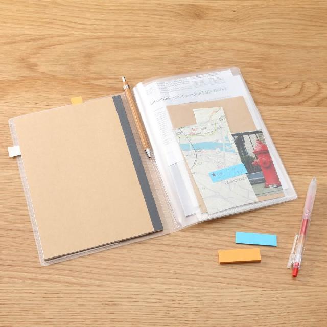 【MUJI 無印良品】PP薄型收納夾/筆記本封套.A5.6口袋